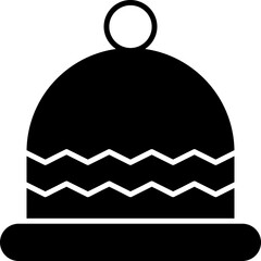 Headgear, knitted cap, winter accessory, winter cap Icon