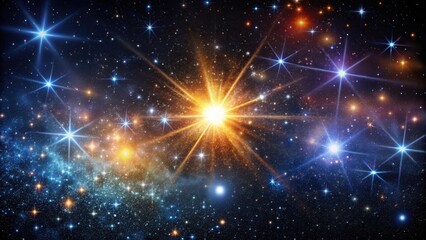 Cosmic Burst A Celestial Explosion of Light and Stars in the Vast Expanse of the Universe