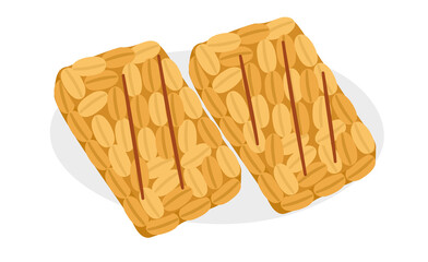 illustration of tempe indonesian food 
