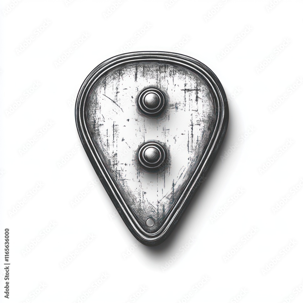 Poster metal location marker with two buttons