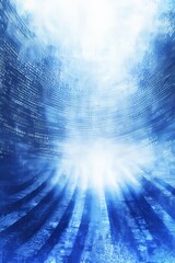 Obraz premium Abstract Digital Tunnel Journey Through Binary Code, Data Flow, Light Blue, White Gradient