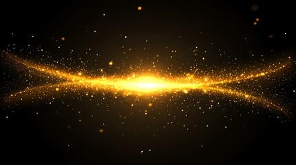 Festive vector background with gold glitter and confetti