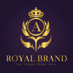 Vintage and luxury logo template Premium Vector, Royalty
