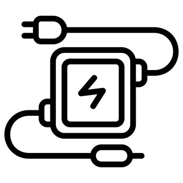 black charger with lightning bolt clip art preview
