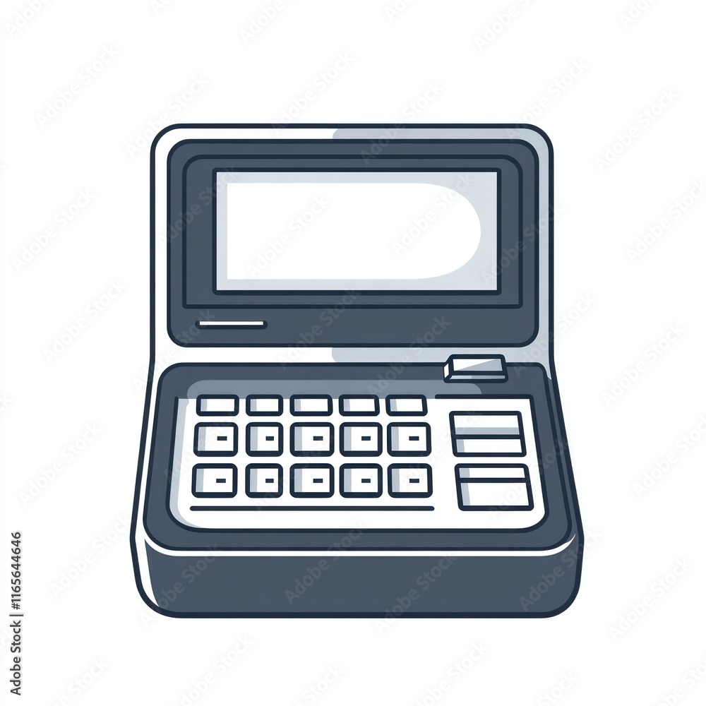 Aufkleber retro portable electronic device with keyboard display