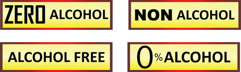 No alcohol sticker label design for non alcoholic products