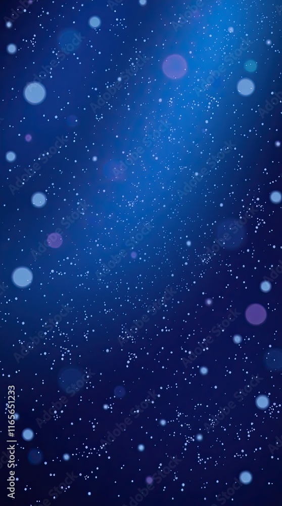 Poster a deep blue backdrop is filled with tiny stars and glowing highlights that create a captivating cosm