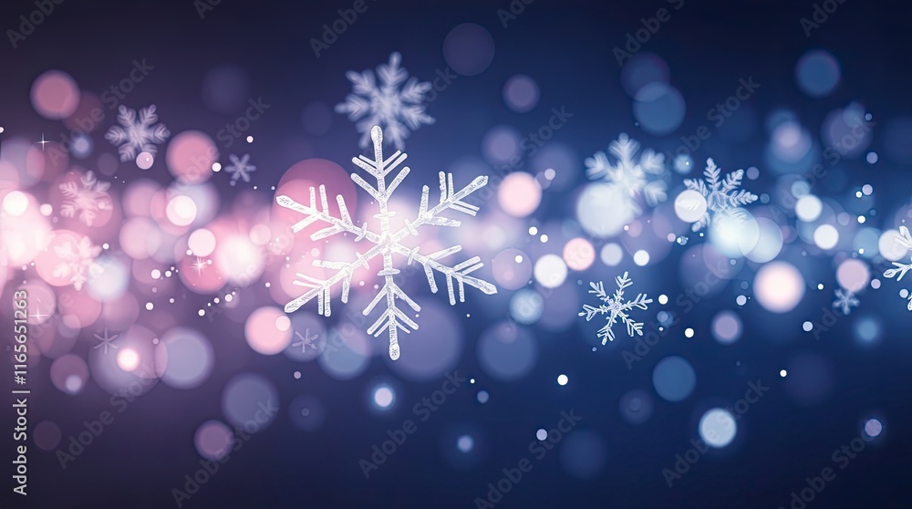 Poster this enchanting winter backdrop features delicate snowflakes drifting through a shimmering sea of co