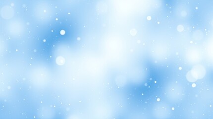 Fototapeta premium A tranquil winter setting features a soft blue backdrop with gentle snowflakes drifting down, embodying the peacefulness of a cold day in the countryside