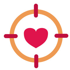 abstract icons on valentine's day