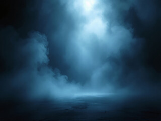 Fototapeta premium Light, beam, smoke, fog, dark, stage, spotlight, dramatic, mystery, theater, performance, night, shadow, glow, illumination, focus, atmosphere, ethereal, eerie, haunting, enigmatic, intriguing, suspen