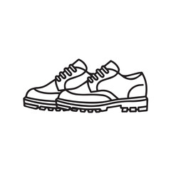 shoes icon in line style on white background