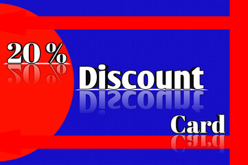 20% Discount card and discount shopping card, discount voucher
