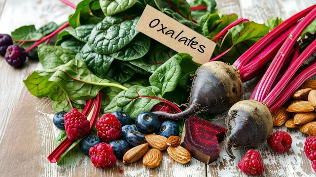 Products that contain oxalates. Selective focus. food.