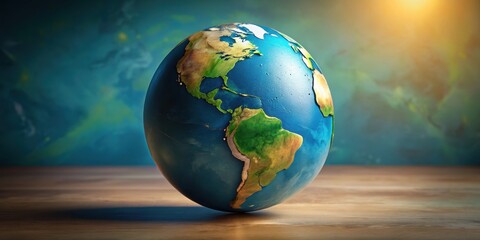 Fototapeta premium Global Egg A Symbolic Representation of Our Planet's Fragility and the Need for Environmental Stewardship