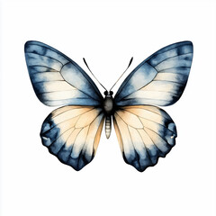 Obraz premium Bunte Darstellung eines Schmetterlings mit faszinierenden blauen und gelben Flügeln