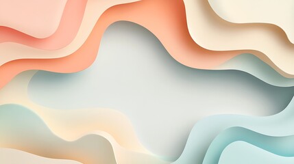 Fototapeta premium Abstract Pastel Wave Background Design