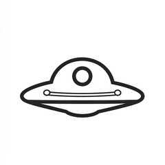 Simple Line Drawing Of A Flying Saucer