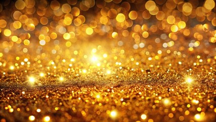 A sparkling gold background with bokeh lights, perfect for adding a touch of luxury and celebration to any design.