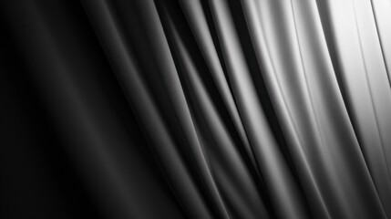 Obraz premium Draped Dark and Light Grey Fabric Texture Background