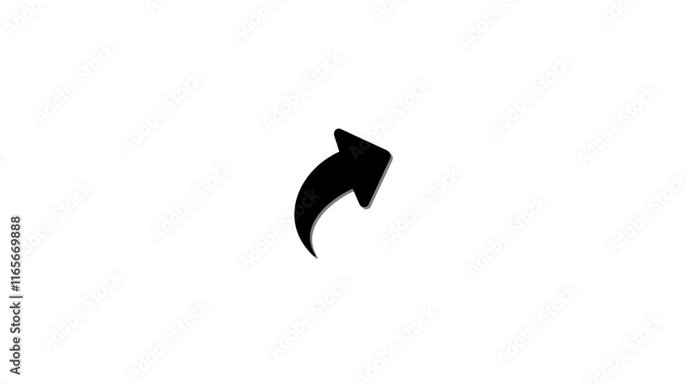 Poster share icon animation.simple icon forward.