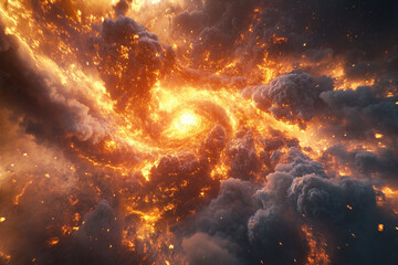 Obraz premium explosion in space