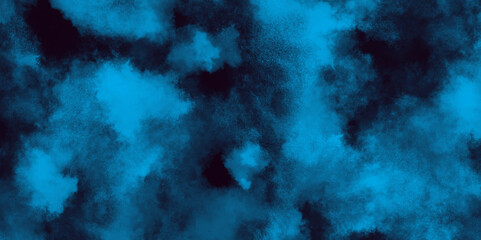 cloudy watercolor texture Hand drawn blue grunge texture, Blue misty dark background with smoke, Dark blue azure turquoise abstract grunge texture background.