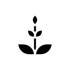 Simple plant sprout logo. Concept of growth, sustainability, and nature.