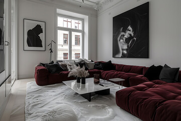 scandinavian interior design, incorporating scandinavian design, this living room in soft grays, airy whites, and organic elements radiates simplicity and warmth