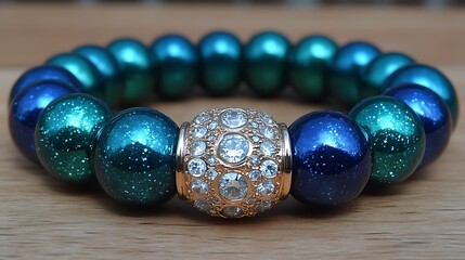 Elegant Beaded Bracelet With Gemstone Accent