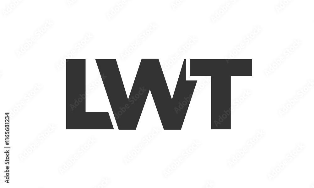 Fototapete lwt logo design template with strong and modern bold text. initial based vector logotype featuring s