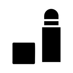 Black lipstick icon. Concept of beauty, makeup, and cosmetics.