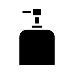 Black silhouette of a soap dispenser. Concept of hygiene, cleanliness, and health.