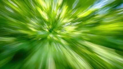 Obraz premium Abstract Green Burst: A Zoom into Nature's Energy