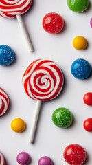 A Colorful Array of Lollipops and Candies: A Sweet and Delightful Visual Feast