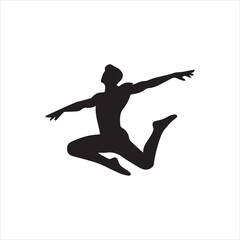 silhouette of person jumping