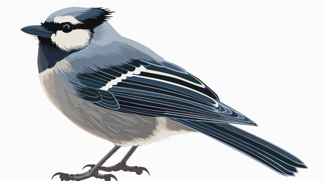 Wild birds, Canada gray jay vector illustration, perfect for nature, wildlife, or birdwatching themes.