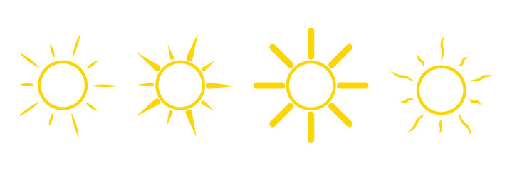 set of sun icons