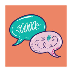Speech Bubble collection. Different Speech bubbles for talk, dialogue, decoration. Vector illustration