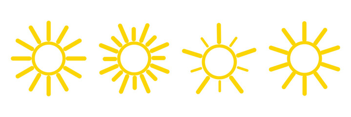 Sun icon. Sun Summer Illustration.