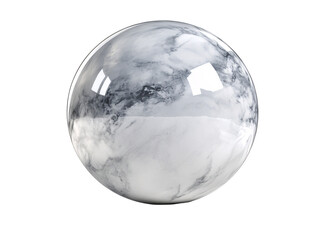 Isolated Marble Sphere with Gray Pattern