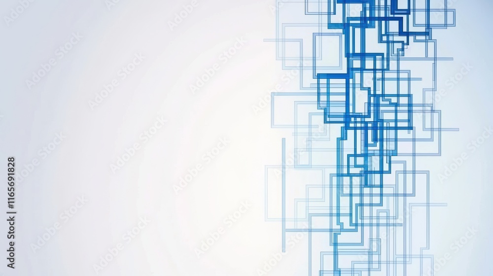Aufkleber abstract blue rectangles and lines create modern background design for media