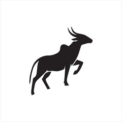silhouette of a cow