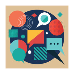 Fototapeta premium Speech Bubble collection. Different Speech bubbles for talk, dialogue, decoration. Vector illustration