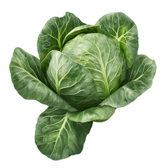 Obraz premium Fresh cabbage isolated on transparent background cabbage png