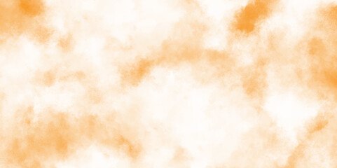 Old paper texture with stains and scratches, Aquarelle paint paper textured canvas element for text yellow orange design, abstract watercolor painting textured on white paper background.