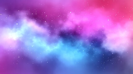 Obraz premium Abstract Cosmic Nebula Displaying Vivid Pink and Blue Hues