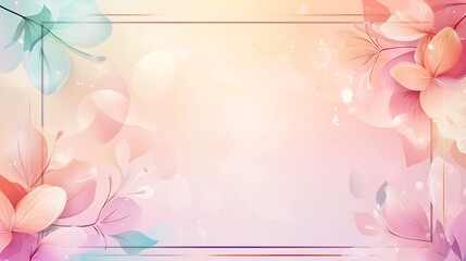 Obraz premium Pastel Flowers Frame Soft Background Design