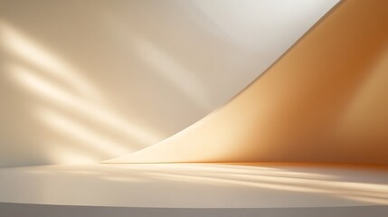 Abstract Beige and Orange Background with Light Shadows