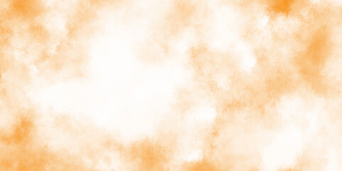 Old paper texture with stains and scratches, Aquarelle paint paper textured canvas element for text yellow orange design, abstract watercolor painting textured on white paper background.